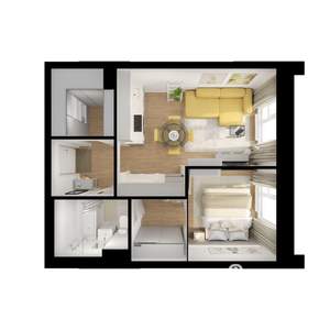 1-к квартира, вторичка, 37м2, 20/25 этаж