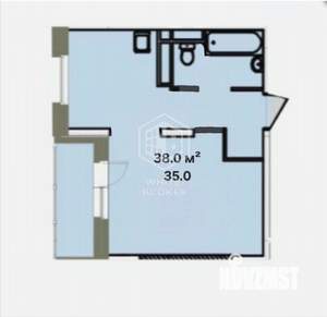 1-к квартира, вторичка, 38м2, 14/16 этаж