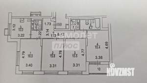 4-к квартира, вторичка, 94м2, 10/22 этаж