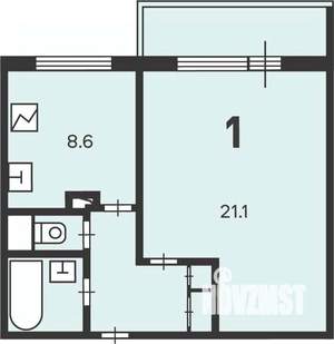 1-к квартира, вторичка, 39м2, 14/14 этаж
