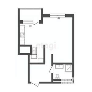 Студия квартира, вторичка, 40м2, 11/17 этаж
