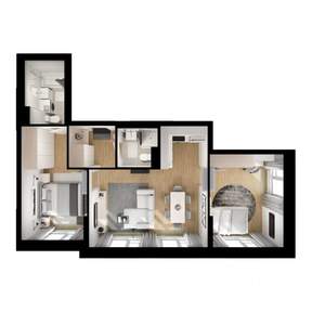 2-к квартира, вторичка, 57м2, 13/25 этаж