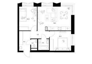 2-к квартира, вторичка, 53м2, 13/28 этаж