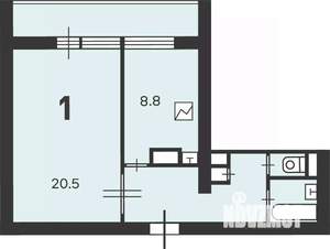 1-к квартира, вторичка, 41м2, 12/22 этаж