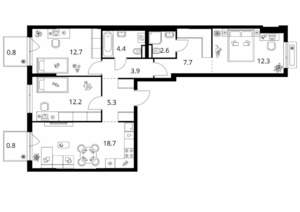 3-к квартира, вторичка, 81м2, 5/13 этаж