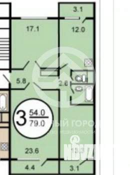 3-к квартира, вторичка, 77м2, 3/10 этаж