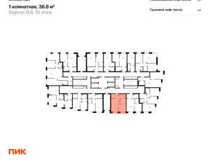 1-к квартира, вторичка, 37м2, 23/28 этаж
