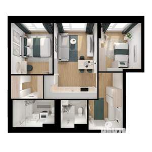 2-к квартира, вторичка, 52м2, 24/25 этаж