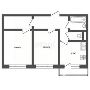 2-к квартира, вторичка, 41м2, 7/16 этаж