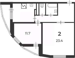 2-к квартира, вторичка, 61м2, 11/19 этаж