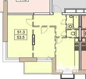2-к квартира, вторичка, 51м2, 4/15 этаж