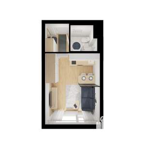 Студия квартира, вторичка, 20м2, 24/25 этаж