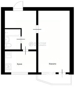 1-к квартира, вторичка, 36м2, 10/17 этаж