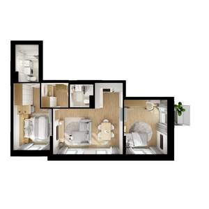 2-к квартира, вторичка, 57м2, 3/25 этаж