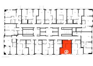 1-к квартира, вторичка, 35м2, 6/25 этаж