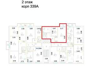 2-к квартира, вторичка, 45м2, 2/12 этаж