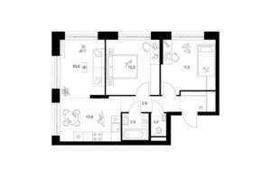 2-к квартира, вторичка, 56м2, 11/28 этаж