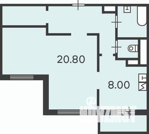 1-к квартира, вторичка, 44м2, 3/9 этаж