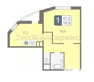 1-к квартира, вторичка, 47м2, 2/19 этаж