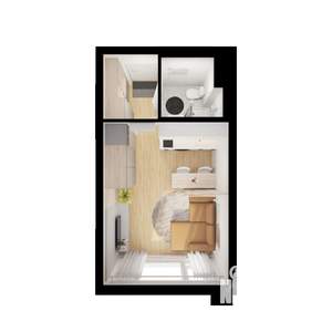 Студия квартира, вторичка, 20м2, 3/25 этаж