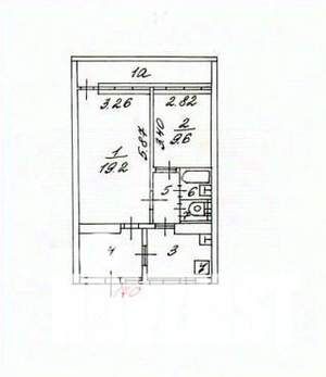 2-к квартира, вторичка, 51м2, 3/9 этаж