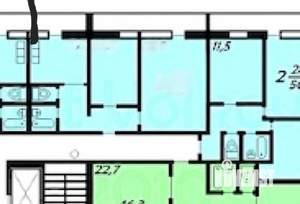 2-к квартира, вторичка, 52м2, 10/16 этаж