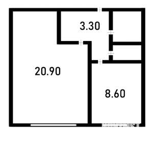1-к квартира, вторичка, 39м2, 2/14 этаж