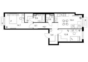 2-к квартира, вторичка, 65м2, 9/13 этаж