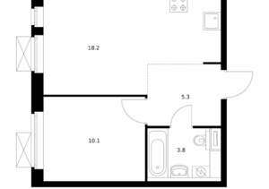 1-к квартира, вторичка, 37м2, 18/21 этаж