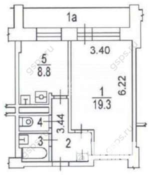 1-к квартира, вторичка, 35м2, 8/14 этаж