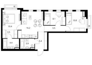 3-к квартира, вторичка, 66м2, 7/21 этаж