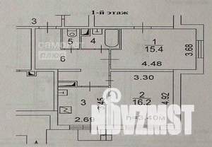 2-к квартира, вторичка, 66м2, 1/17 этаж