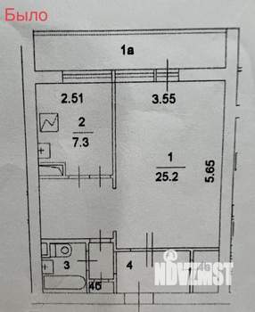 1-к квартира, вторичка, 42м2, 17/21 этаж