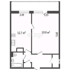 1-к квартира, вторичка, 42м2, 17/22 этаж