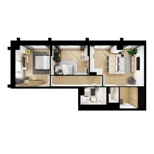 2-к квартира, вторичка, 59м2, 17/25 этаж