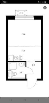 Студия квартира, сданный дом, 20м2, 10/11 этаж