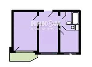 2-к квартира, вторичка, 54м2, 7/14 этаж