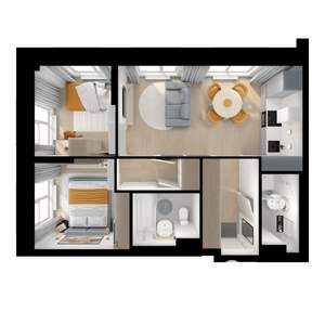 2-к квартира, вторичка, 52м2, 9/13 этаж