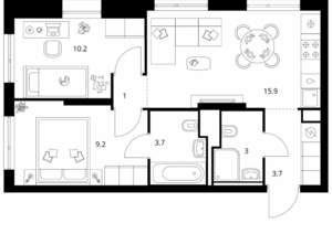2-к квартира, вторичка, 47м2, 3/13 этаж