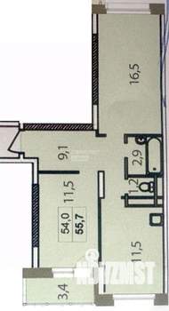 2-к квартира, вторичка, 56м2, 15/15 этаж