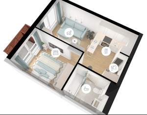 1-к квартира, вторичка, 33м2, 9/12 этаж