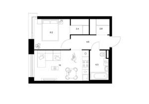 1-к квартира, вторичка, 37м2, 19/28 этаж