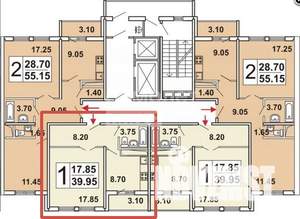 1-к квартира, вторичка, 39м2, 15/15 этаж